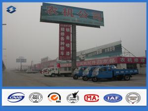 Wholesale Ladder Attached Ad Promotion Billboard galvanized steel pole , Ground mounted road sign post from china suppliers