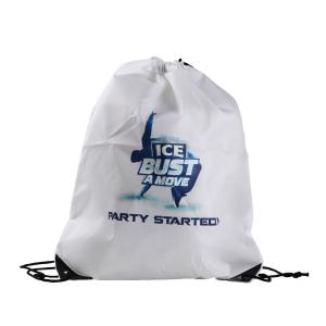 Wholesale White Printed 210D Polyester PU Corner Drawstring Packaging Bags from china suppliers