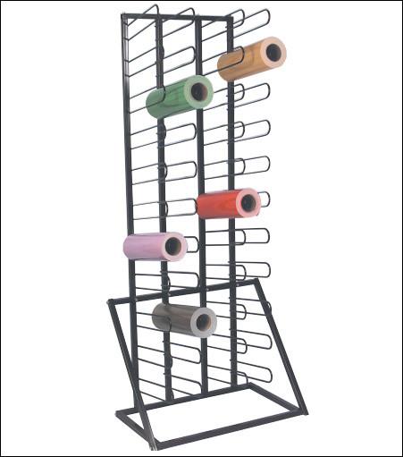 organizer rack Rolling Floor Rack for Vinyl Roll Storage wall mount vinyl rack