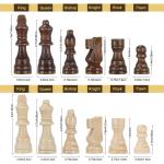 Foldable wooden chess set
