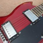 Red EDS1275 Custom Shop double Neck Electric Guitar 6/12 strings Wholesale