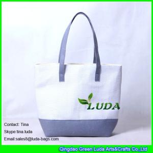 Wholesale LUDA cheap promotion straw bag paper straw designer fabric handbags from china suppliers