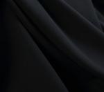 Polyester wool peach fabric formal black color for abaya cloth, width 58 inches,
