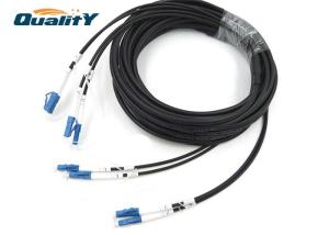 Wholesale 4 Core G657A1 Black OD5.0mm Armored Optical Cable LC/UPC-LC/UPC from china suppliers