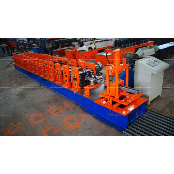 Rack Roll Forming Machine Equipped with Cr12 Mov Cutting Blades and PLC Control System for Precise Shelf Column Forming