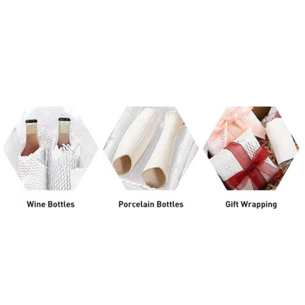 Custom Size Honeycomb Wrapping Paper Pure Wood Wrapping Paper Rolls White