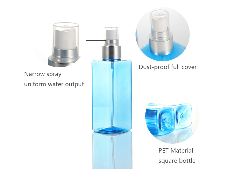 180ml Square Spray Plastic Fine Mist Bottle For Personal Care