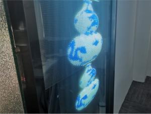 Wholesale Indoor Curtain Window TV Glass Transparent LED Screen P16 Fixed Installation 3906Dot/M2 from china suppliers
