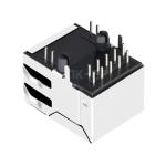 LPJG16370ADNL 100/1000 Base-T Tab Up Yellow/Green Led Single Port RJ45 Connector