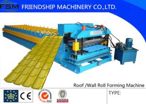 Wholesale 0.3mm - 0.8mm Glazed Tile Roll Forming Machine With 18 Forming Stations from china suppliers