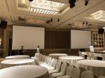 16:9 300inch Front&Rear Fast Fold Projection Screen With Dress Kit For Outdoor