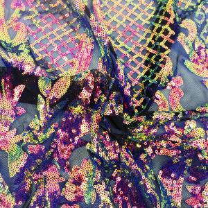 Environmental Low Price China Manufacturer Stretch Knitted Cheap Sequin Fabric