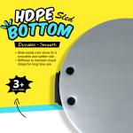 Teenagers' Round Skiing Snow Sleds with Handle Durable XPE Foam Construction