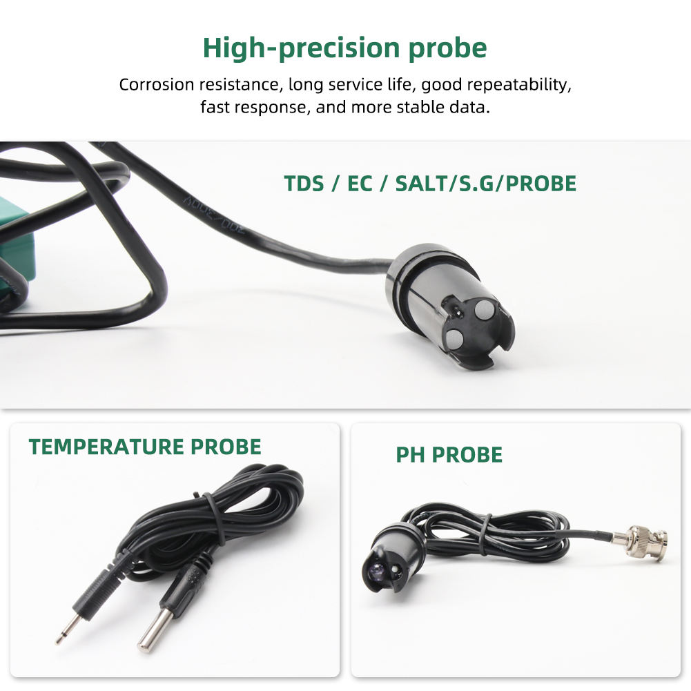 6-in-1 Wifi Water Tester for PH/EC/TDS/SALT/G.S/Temp Meter TUYA APP Online Monitoring