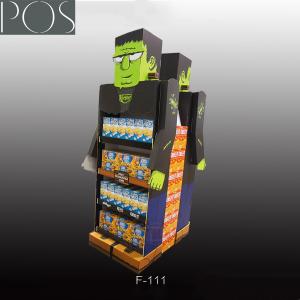 Wholesale creative eye-catching POP display tower double sides floor display shelf rack from china suppliers