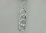 Fashionable And Promotional Keychain / Audi Key Chain With Chrome Plating
