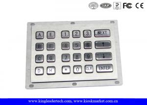 China 24 Metal Keys Industrial Numeric Keypad Vandal Proof For Kiosk Gas Stations on sale