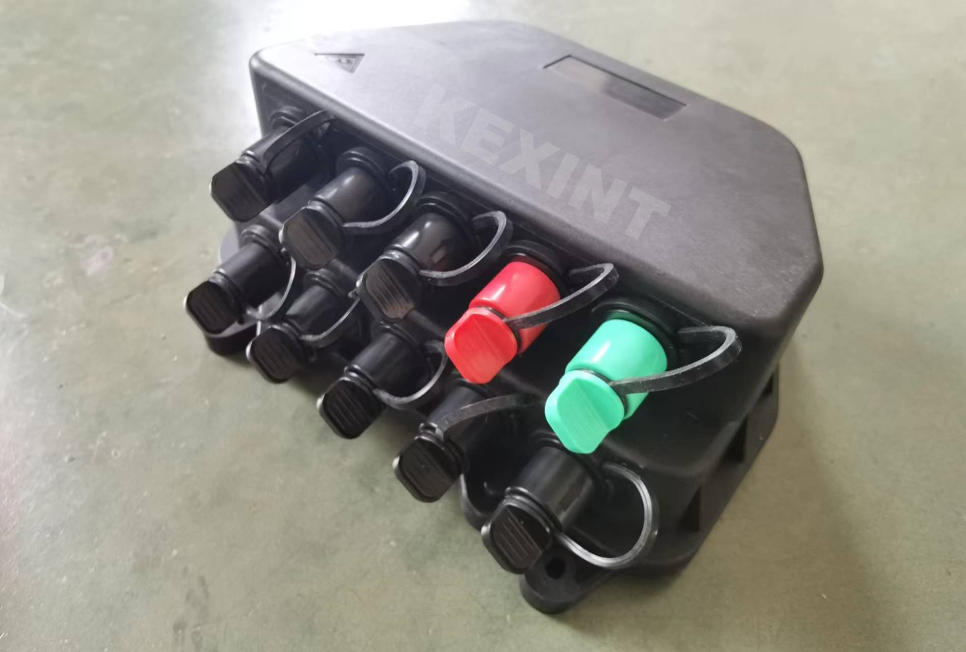KEXINT KXT-10A FTTH Outdoor Fiber Distribution Box 8 Cores IP68 Waterproof Black Mini