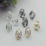 Handmade DIY metal zinc alloy gold nickel 17mm rhombus type diamond ball pendant