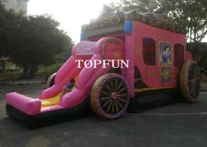 Wholesale PVC Tarpaulin Pink Retro Bounce House Inflatable Jumping Castle With 4 Wheels from china suppliers