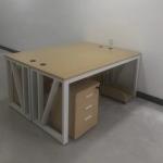 47 Inches Workstation Desk Office Furniture Single Ofice Desk And Chair Set