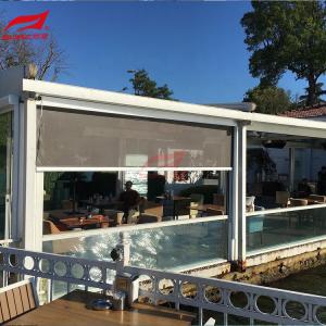 Wholesale SUNC Motorized Outdoor Roller Blinds Patio Screen Mesh Retractable Ziptrack Blinds from china suppliers
