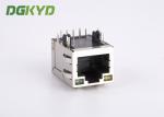 KRJ-H001YGENL single port RJ45 Magnetics jack, Side Entry 100Mb rj45 8p8c