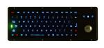 IP67 Dynamic Water Proof Marine Black Metal Keyboard With Track Ball