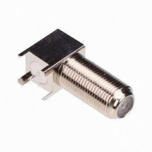 Wholesale F Female Connector Right Angle Bulkhead PCB Mount Jack from china suppliers