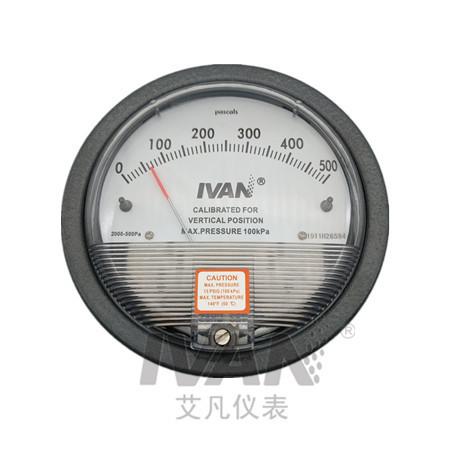 Cast Aluminum Case Differential Pressure Gauge for 15PSI Max. Pressure in
