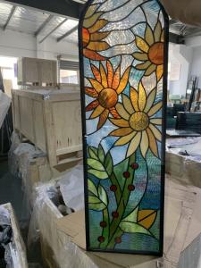 Wholesale Customized design stained glass panel for entry door insert from china suppliers