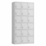 Light Grey 18 Doors Aluminum Alloy Handle Multi Door Storage Locker