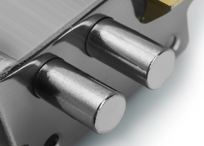 House Security Rim Lock Stainless Steel Door Lock with Two Brass Cylinder Bolt