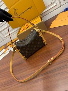 China Brown Presbyopic Canvas Louis Vuitton LV Side Trunk Monogram PM Bag Suitcase on sale