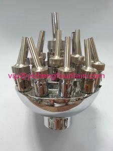 Wholesale Dancing Water Fountain Nozzles SS Adjustable Blossom 3 Layer Flower Pattern Nozzle from china suppliers