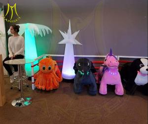Wholesale Hansel amusement park games walking motorized plush riding animals from china suppliers