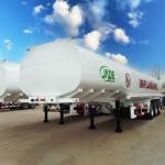 42000L 4 Compartments Super Single Tire Fuel Tank Truck Semi Trailer with Fuwa