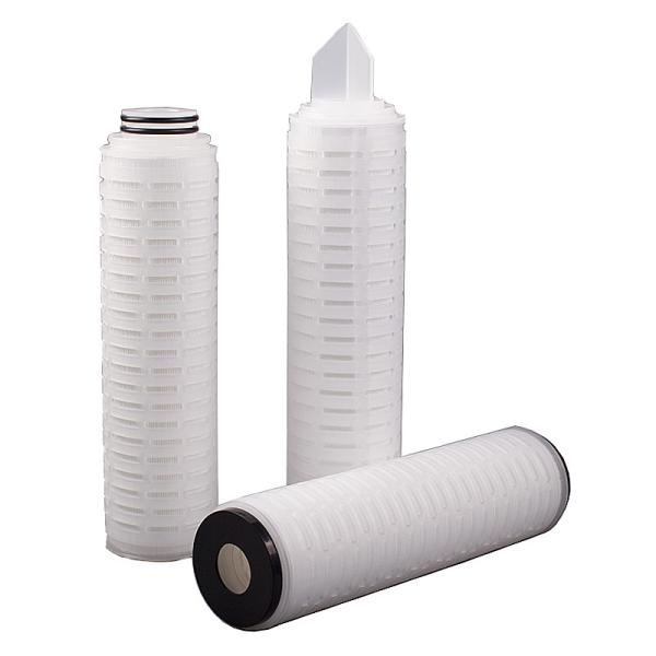 PLC 10 Inch 2 Micron Microporous Pleated Filter Element Pes Membrane For