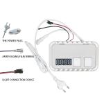 Integrated Mirror Touch Dimmer Switch 2 Gang Time Temperature Display Defogger