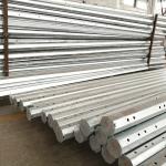 Octagonal Distribution Steel Pole 15kV 69kV Galvanized Pole For Power Line