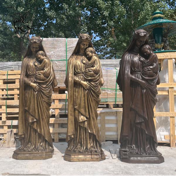 Bronze Virgin Mary Statues molds Life Size St Mother Mary Statue Metal Religious Decorative Church