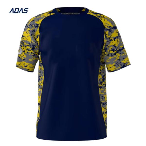 Quick Dry Sublimated Softball Pullover Baseball Jersey With Allover Print Custom