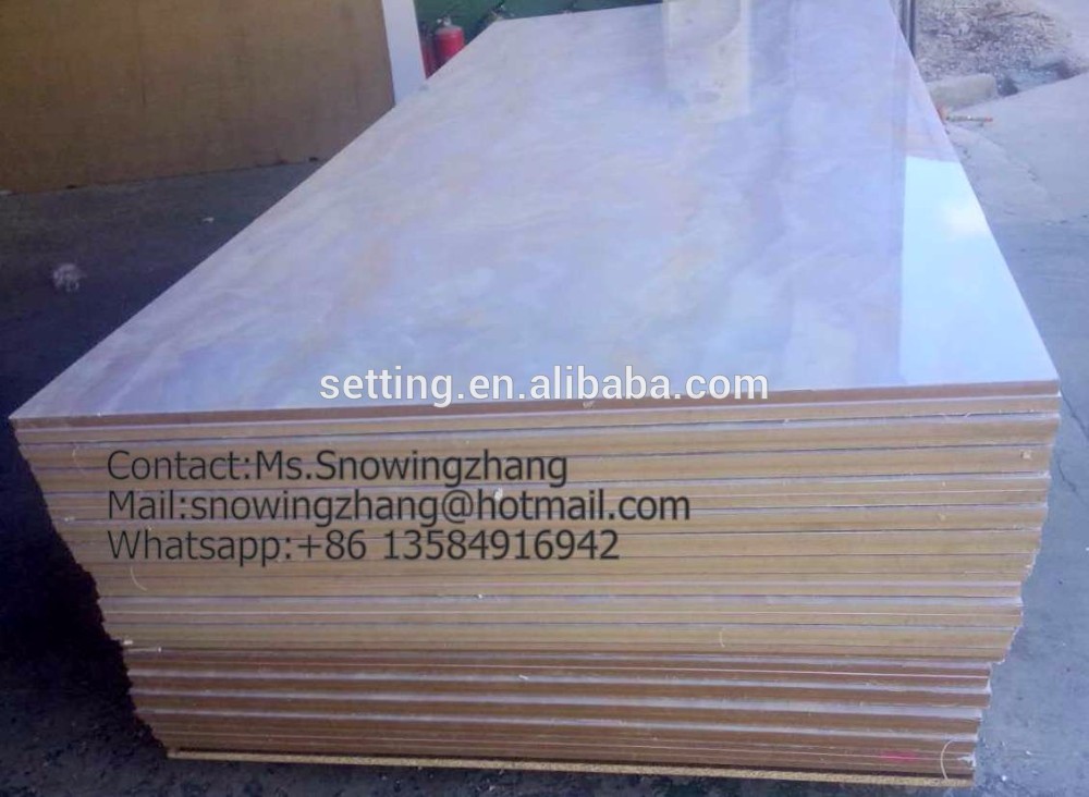 High gloss marble color acrylic mdf board for kitchen