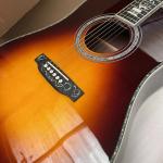 Custom New All Solid Wood Sunburst 41" D Type Acoustic Guitar Abalone Ebony