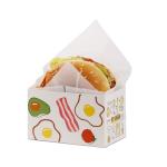 Recycled Materials Food Grade White Paper Box for Customized Hamburger Packaging