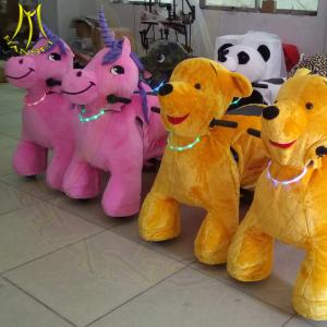 Wholesale Hansel amusement park walking plush electronic kid riding horse toy from china suppliers