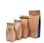 customized printing stand up pouch foil lined natural kraft paper bags 16oz with