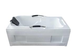 Wholesale Bathroom Freestanding Acrylic Soaking Tubs 59 Inch With Pillow And Armrest from china suppliers