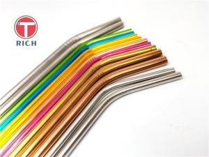 Wholesale Eco Friendly Food Grade 304 / 316 Stainless Steel Straws Set For Drinking Beverage from china suppliers