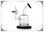 6 Inches 4 Slit Perc Mini Smoking Water Pipes Black Mouth And Black Base
